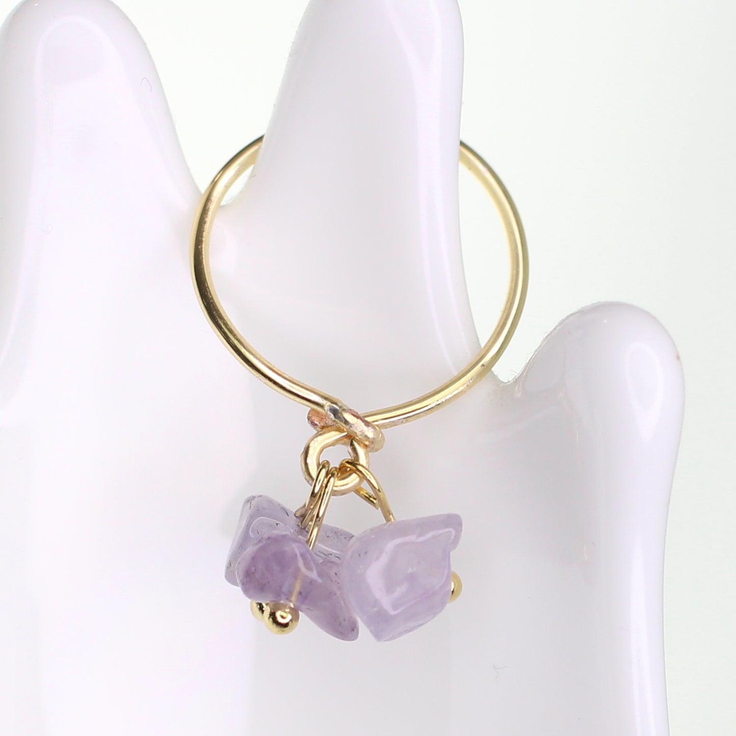 Amethyst Charm Ring