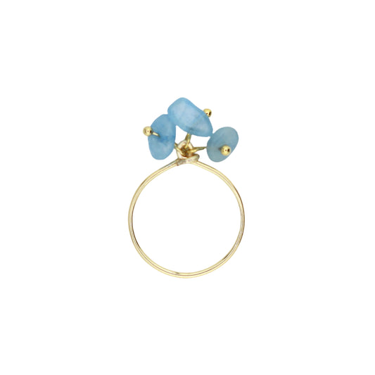 Aquamarine Charm Ring