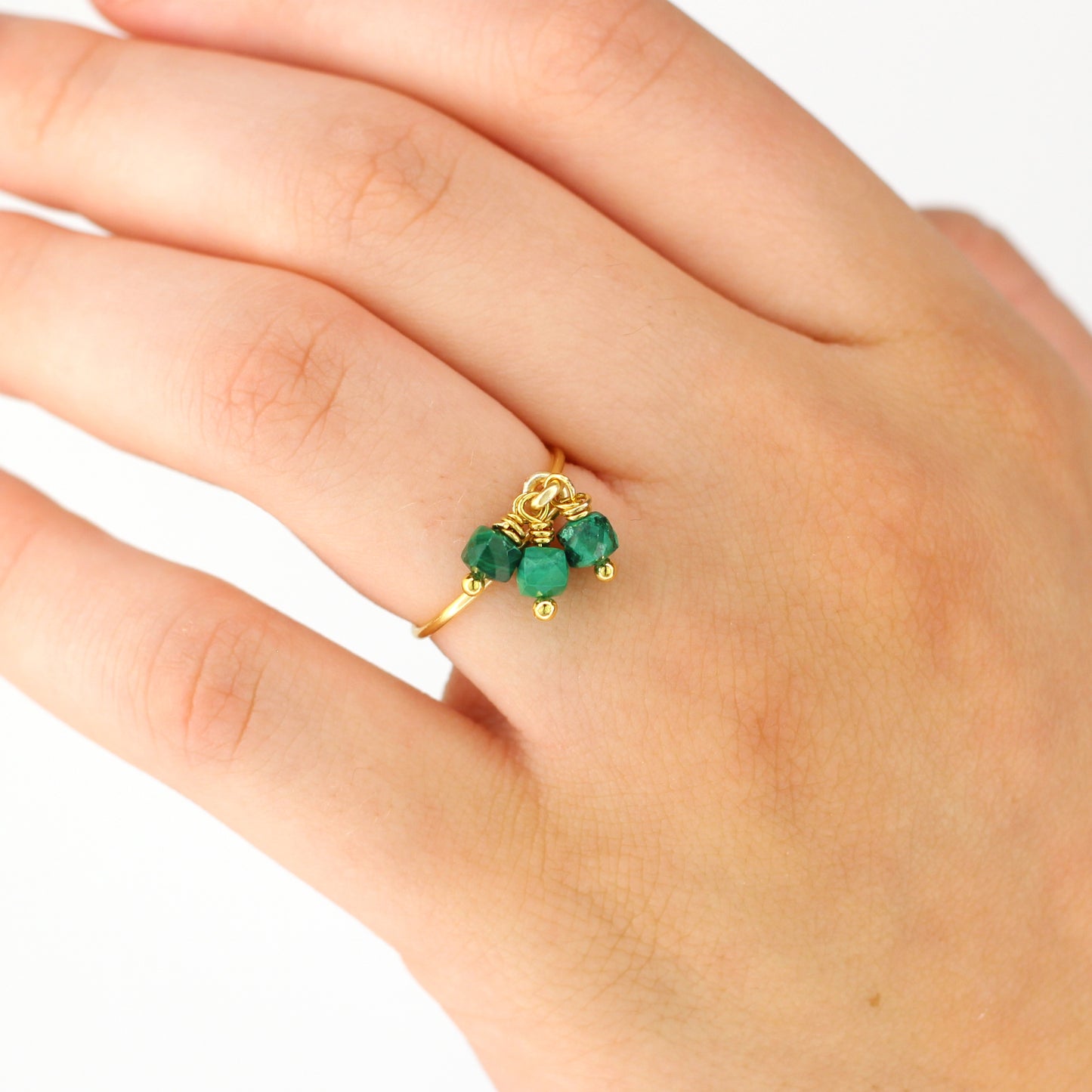 Malachite Charm Ring