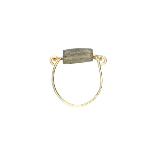 Labradorite Solitaire Ring