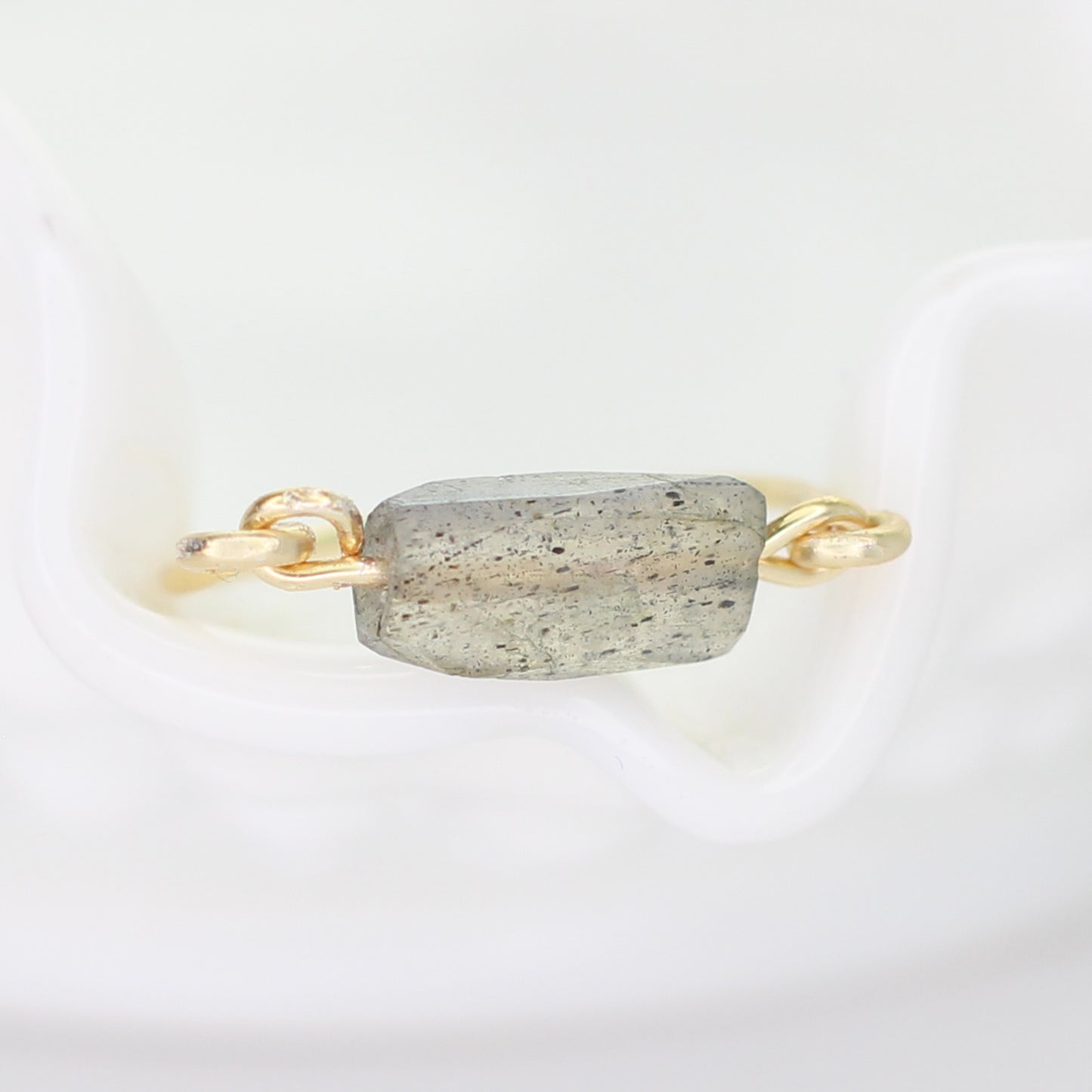 Labradorite Solitaire Ring