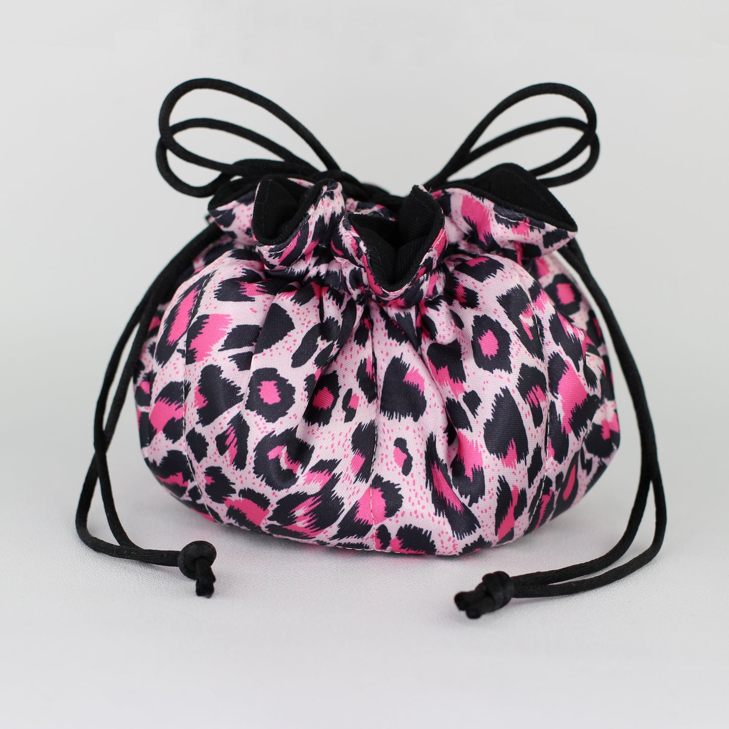 Travel Jewelry Pouch - Cheetah print pink