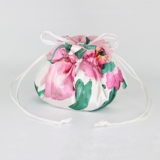 Travel Jewelry Pouch - Pink Floral