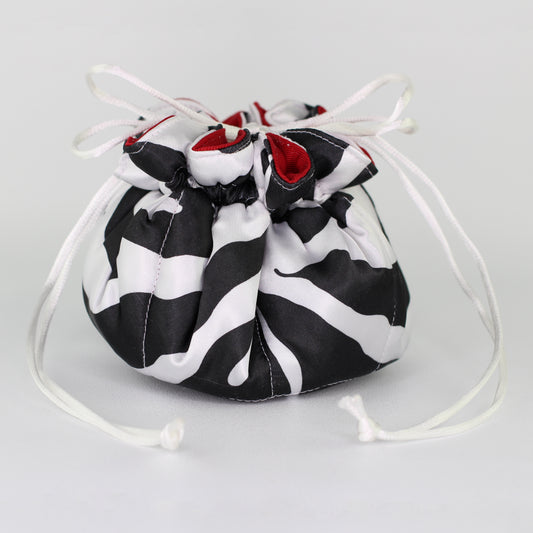 Travel Jewelry Pouch - Zebra print