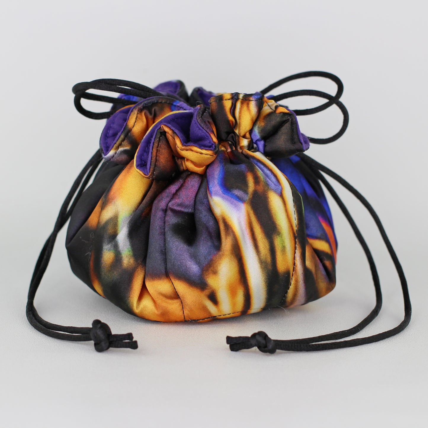 Travel Jewelry Pouch - Multi color swirl purple