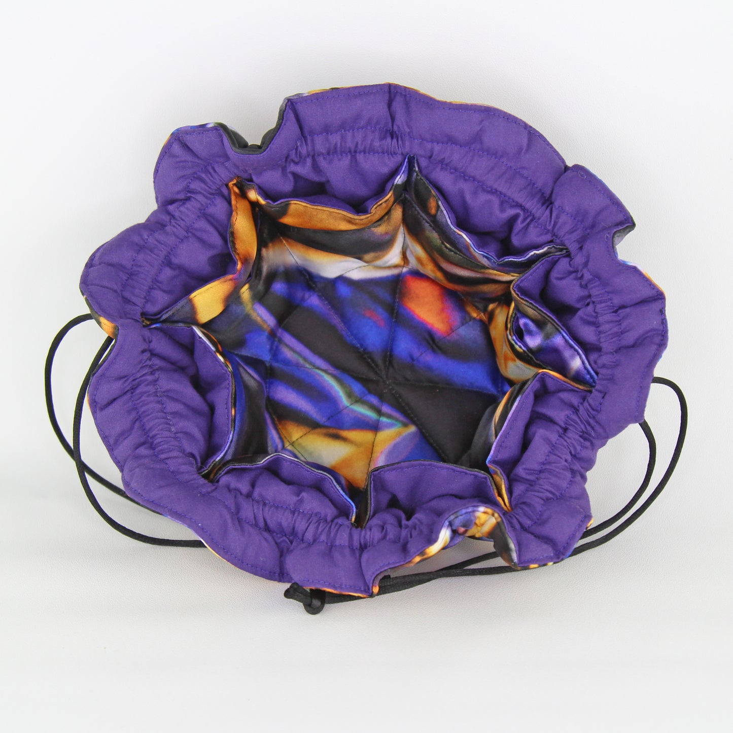 Travel Jewelry Pouch - Multi color swirl purple