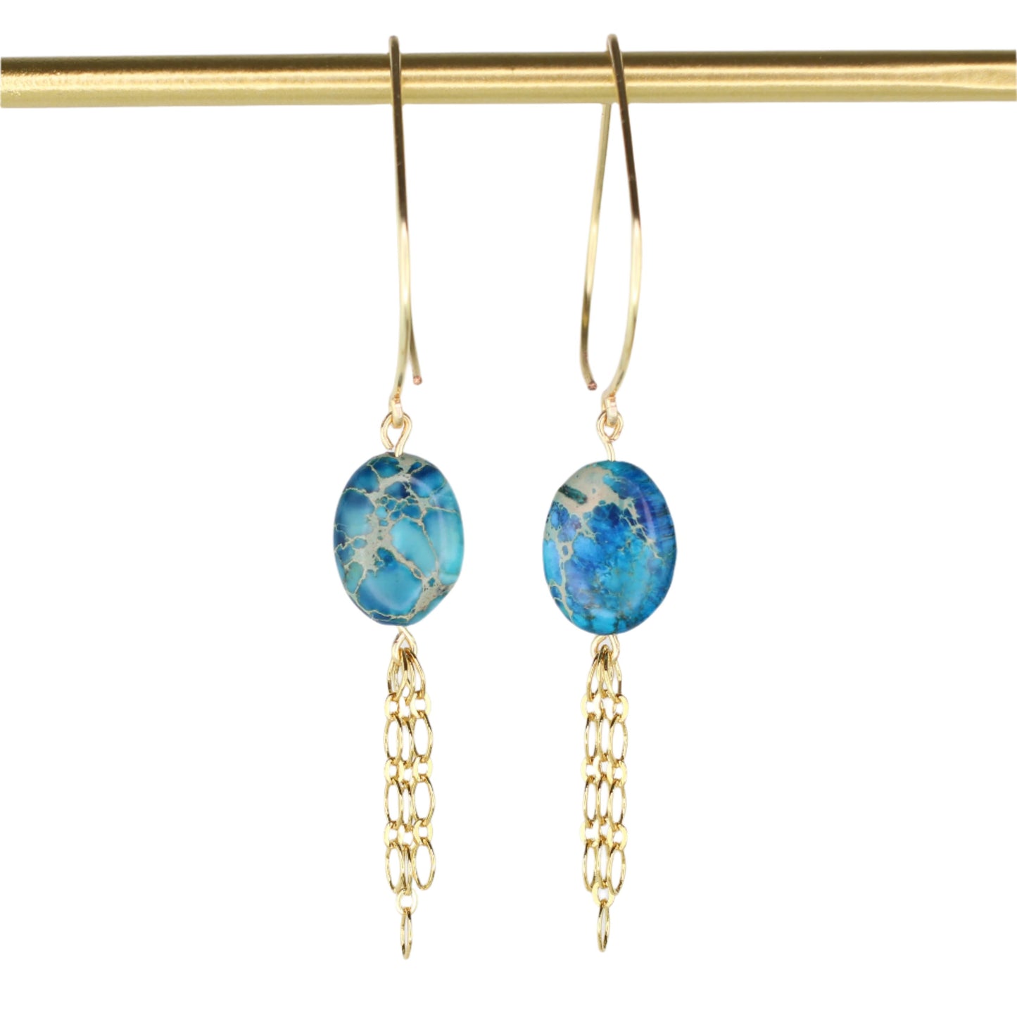 Blue Impression Jasper Earrings