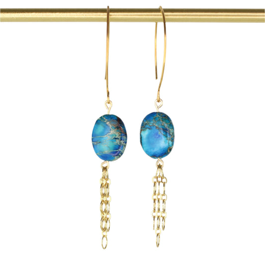 Blue Impression Jasper Earrings