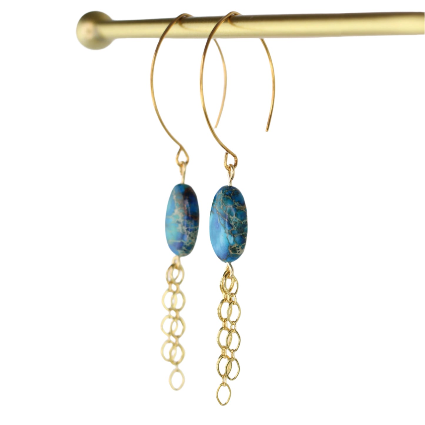 Blue Impression Jasper Earrings