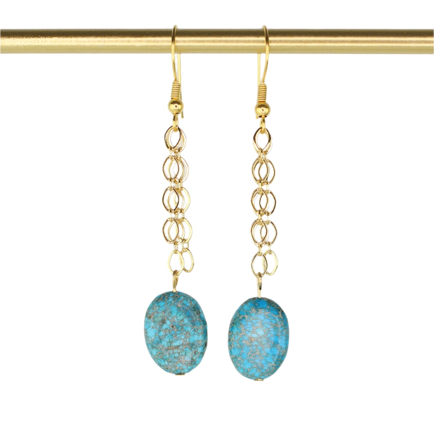 Blue Impression Jasper Earrings