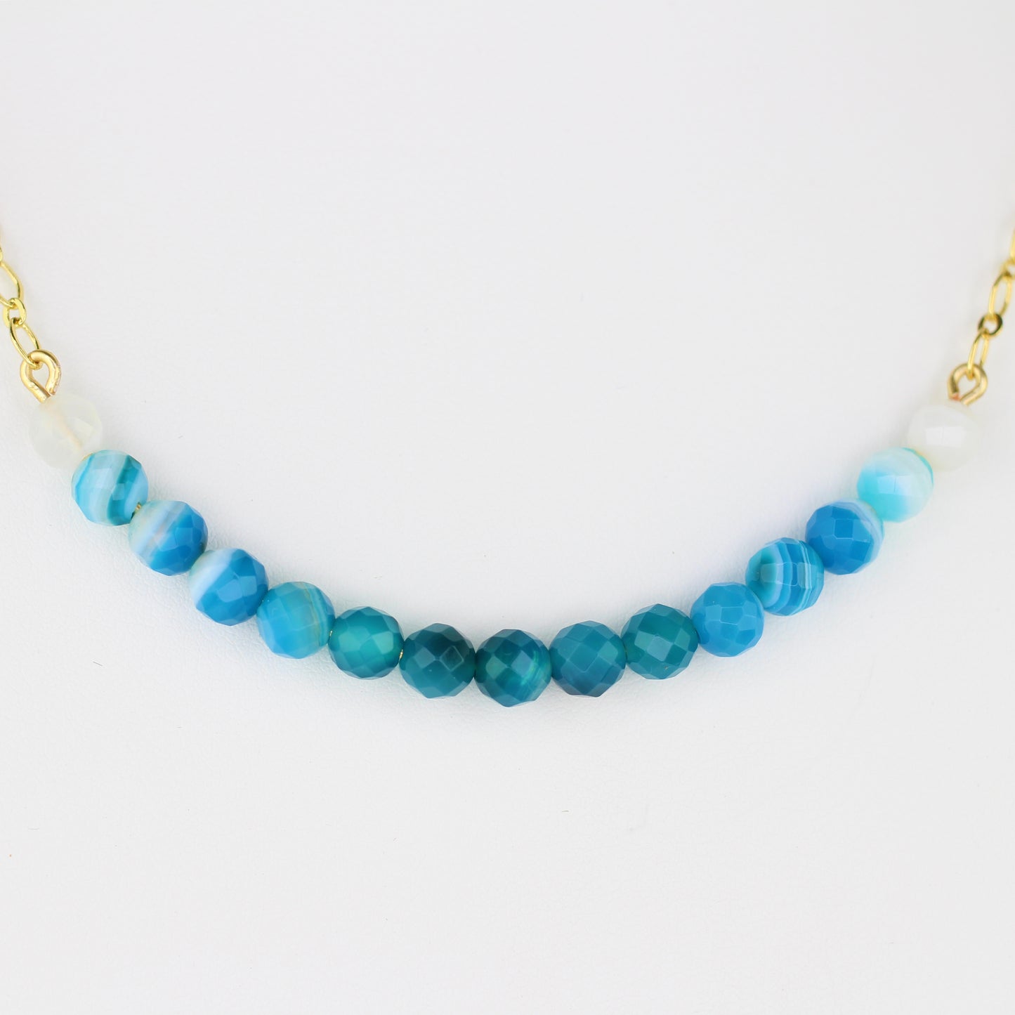 Blue Banded Agate Necklace