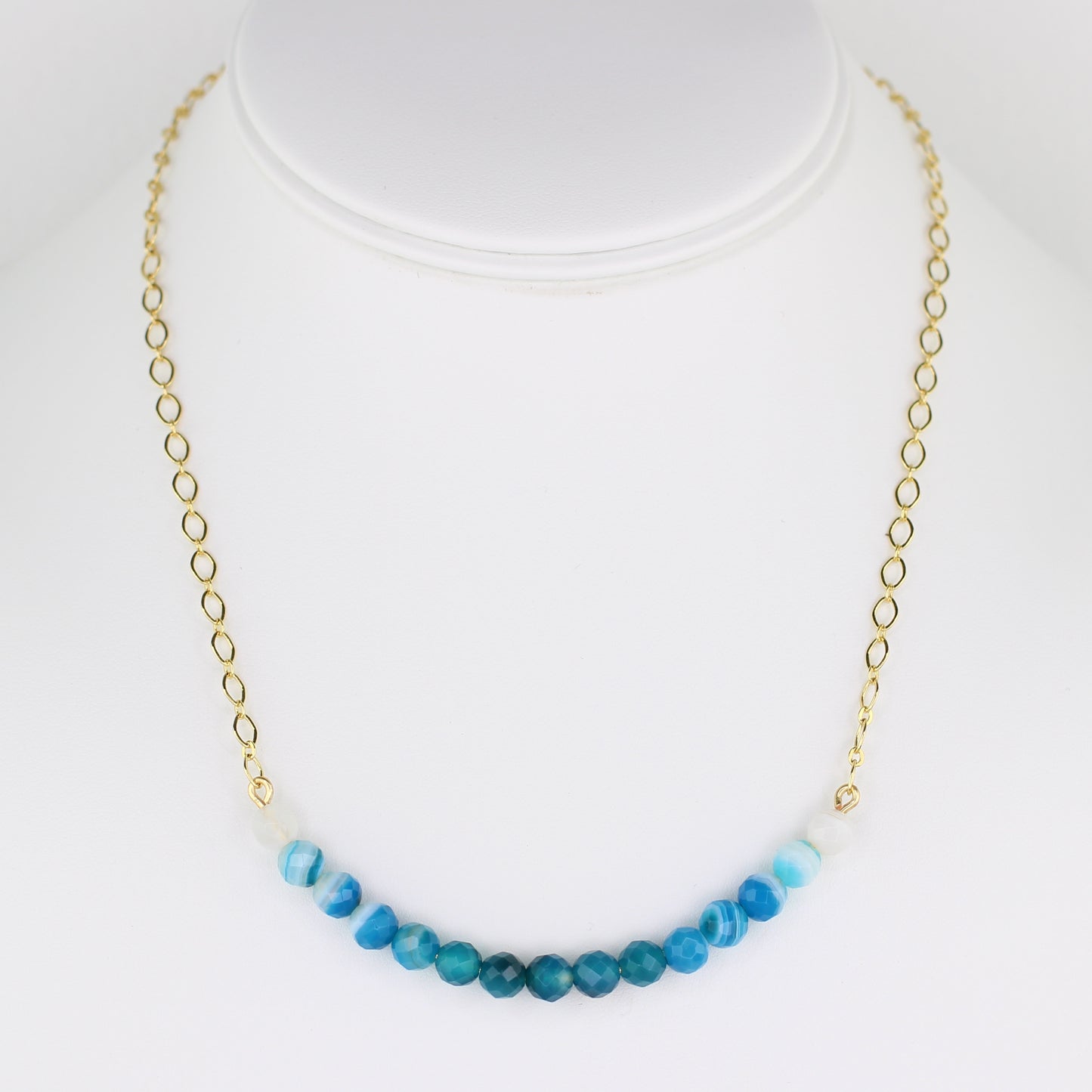 Blue Banded Agate Necklace