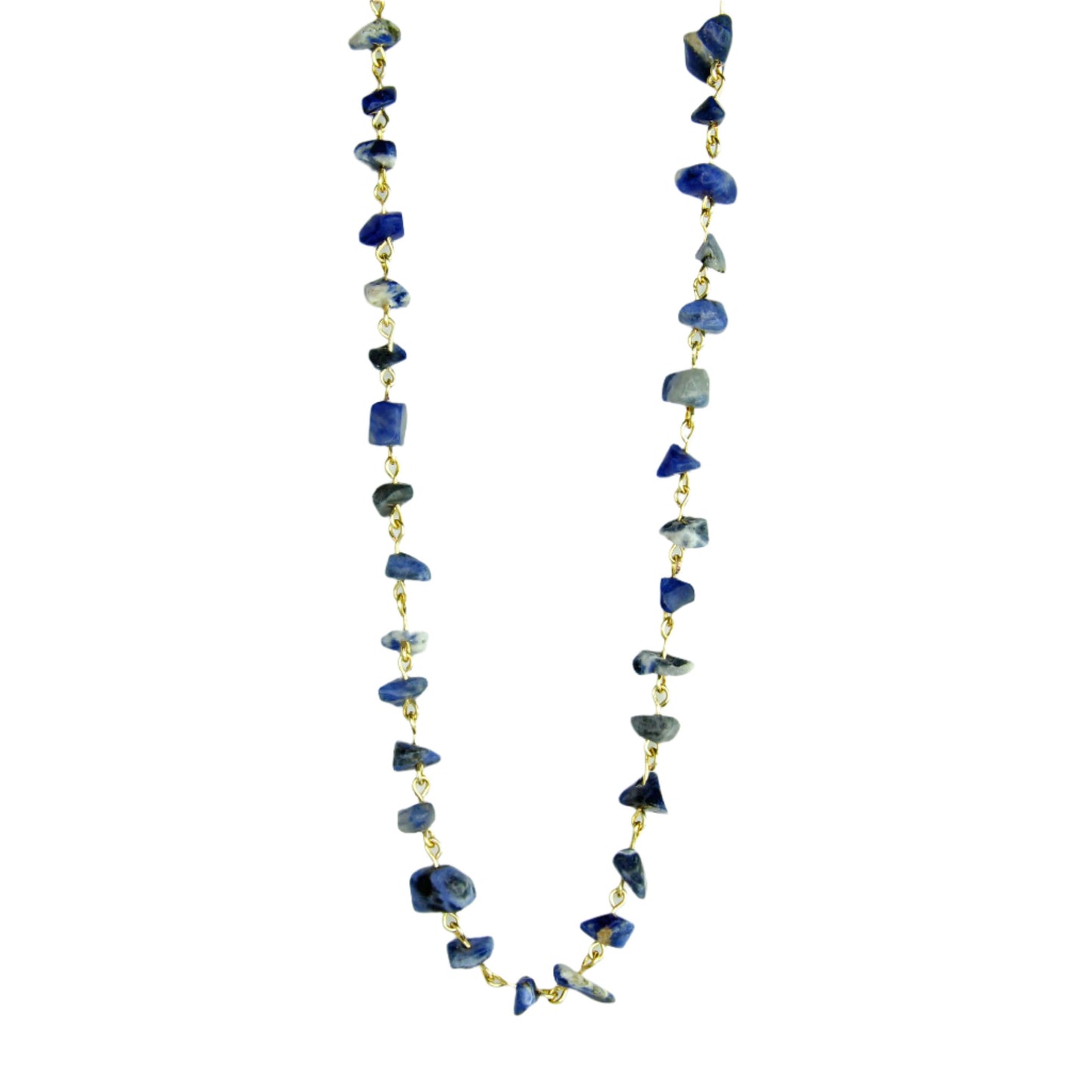 Sodalite Chip Gemstone Necklace