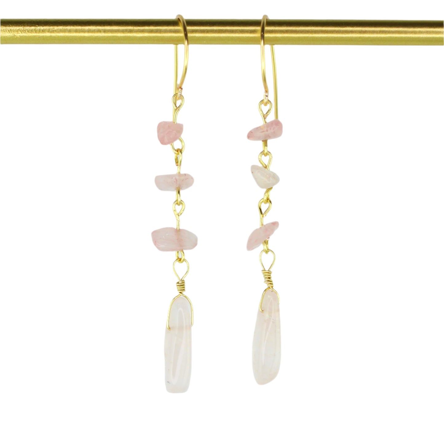 Rose Quartz Dangle Earrings