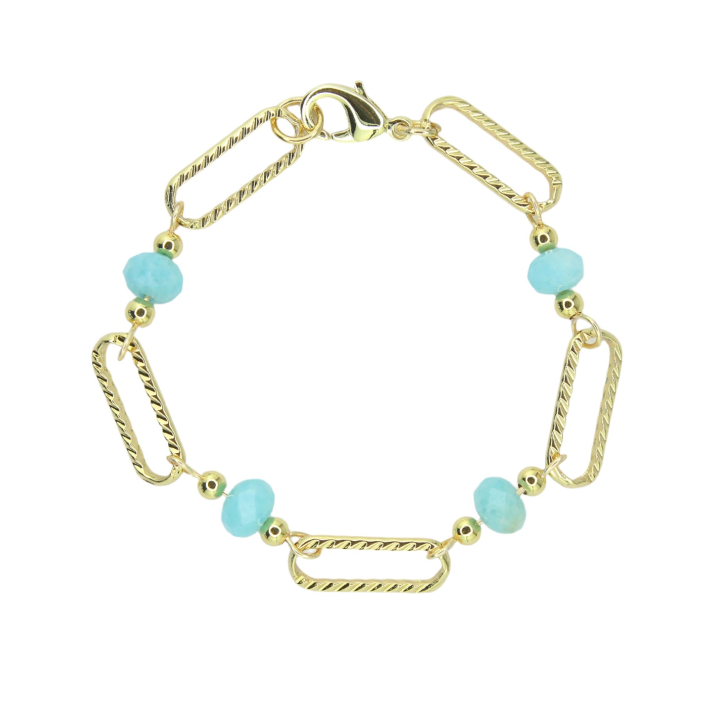 Amazonite & Chain Bracelet