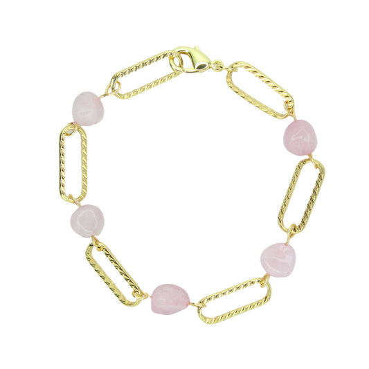 Rose Quartz Chain Bracelet