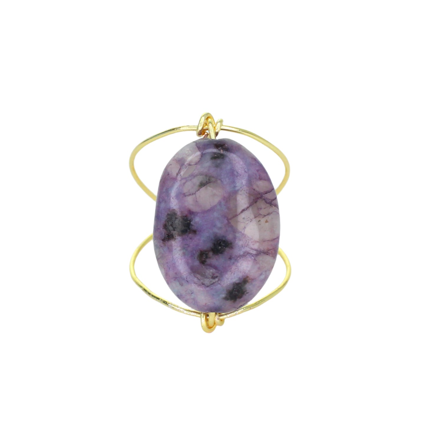 Purple Kiwi Quartz Statement Ring