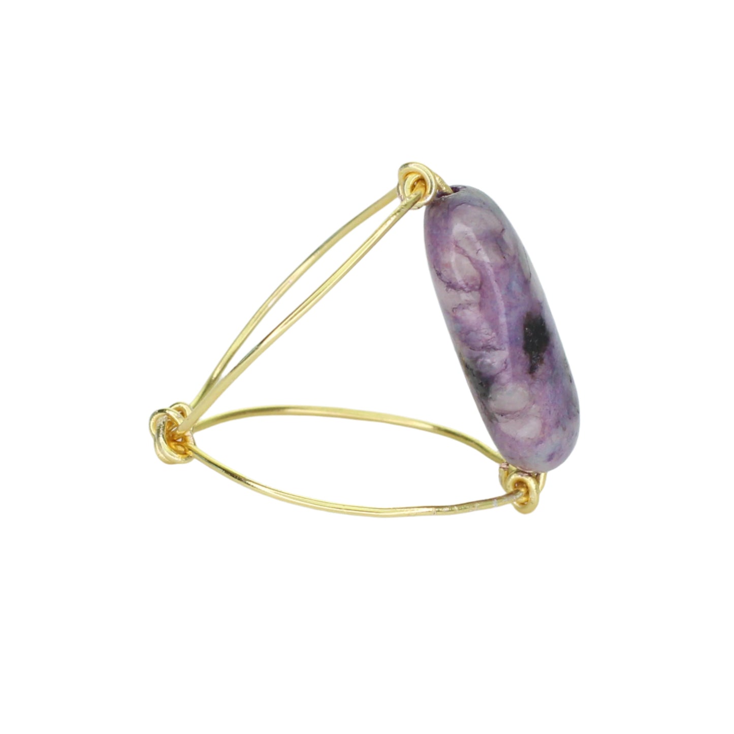 Purple Kiwi Quartz Statement Ring