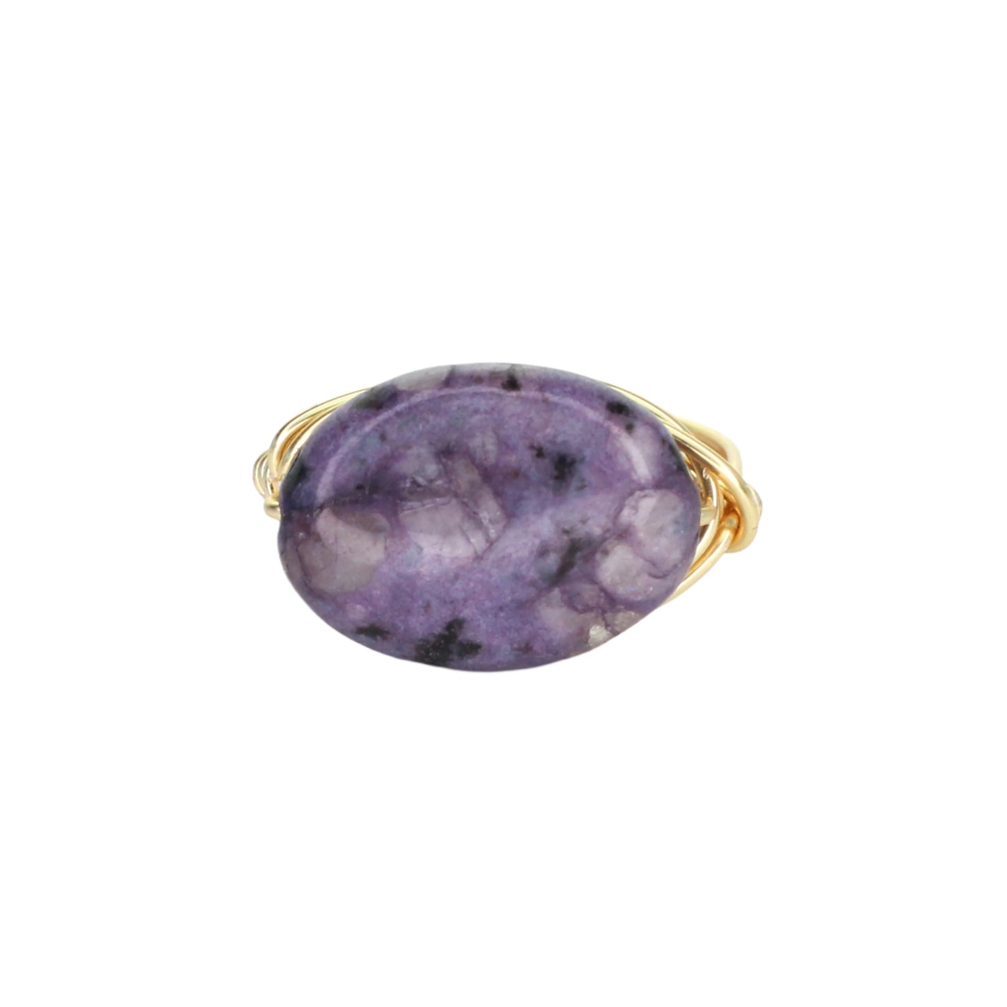 Purple Kiwi Quartz Statement Ring