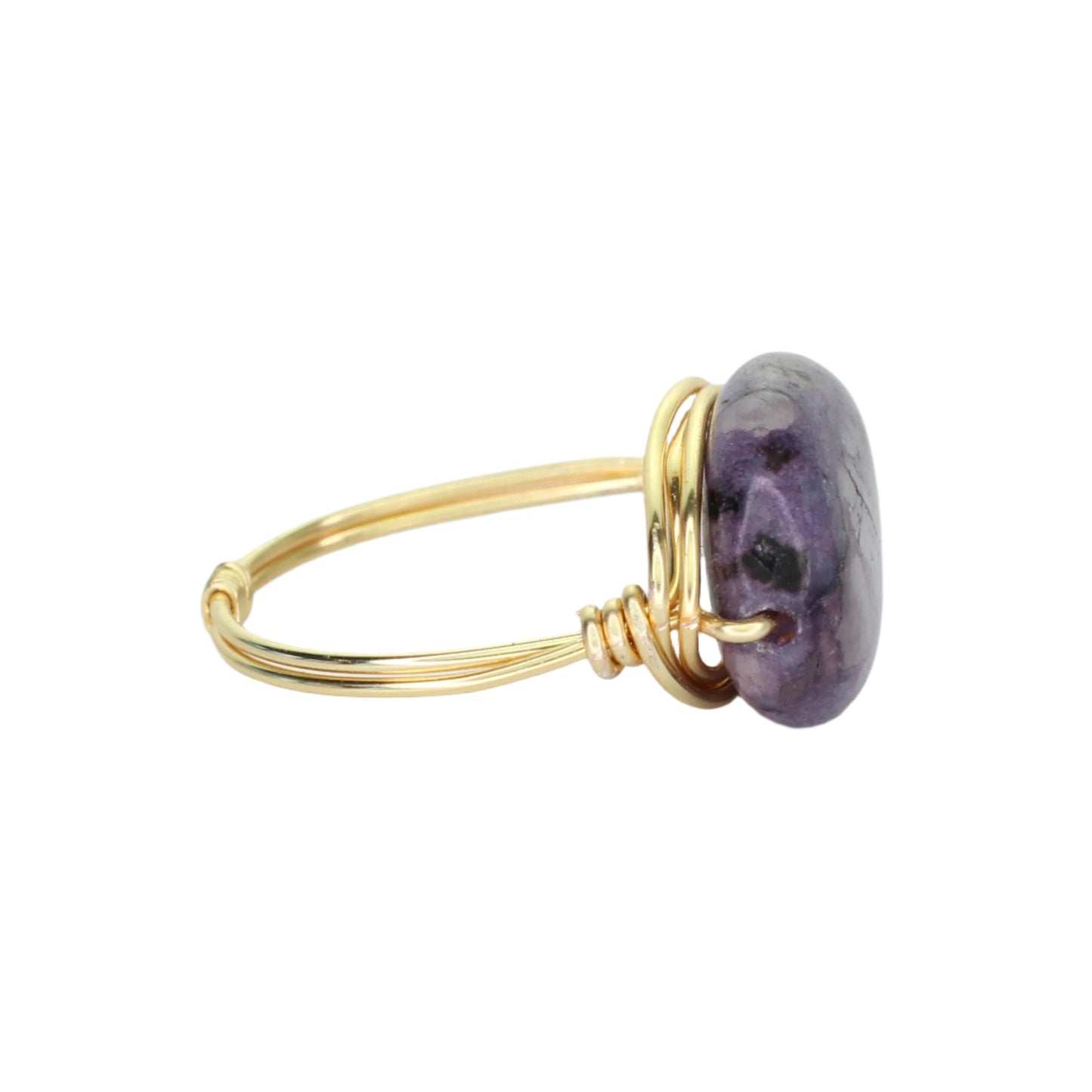 Purple Kiwi Quartz Statement Ring