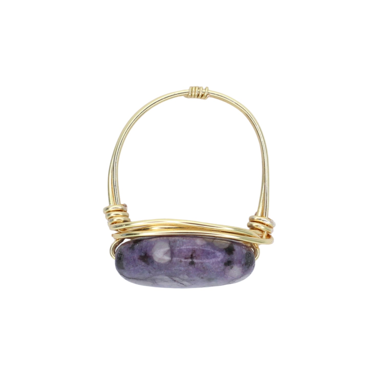 Purple Kiwi Quartz Statement Ring