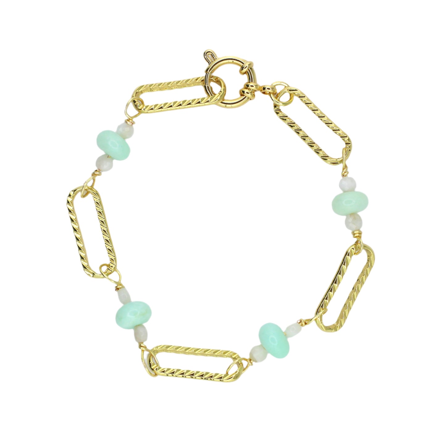 Opal & Moonstone Chain Bracelet