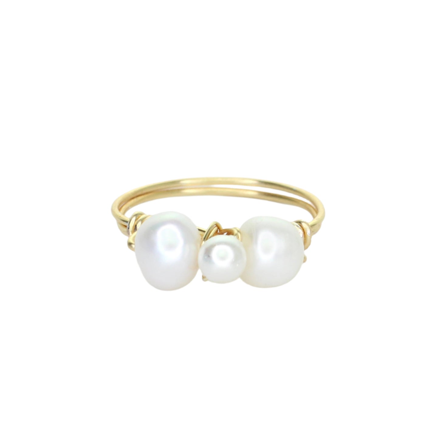 Pearl Triple Stone Ring