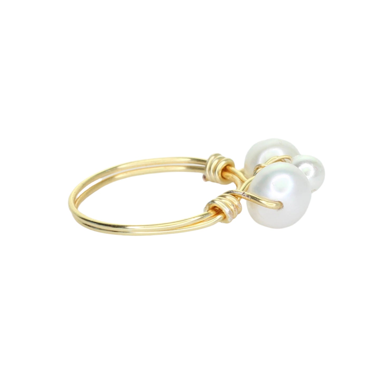 Pearl Triple Stone Ring