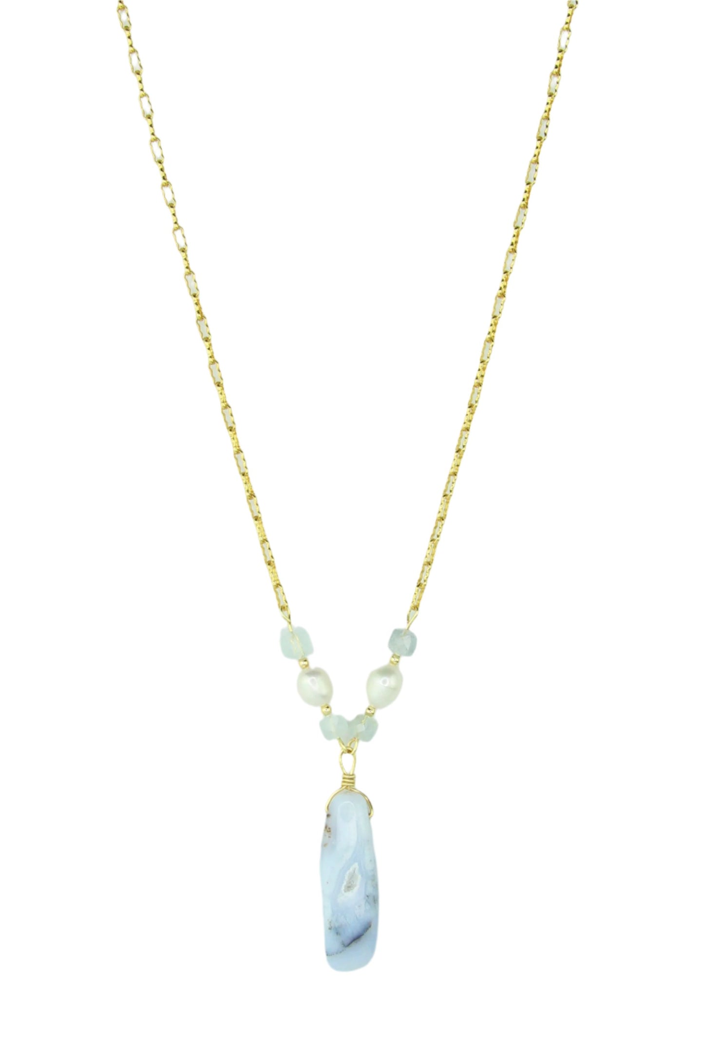 Blue Lace Agate Necklace