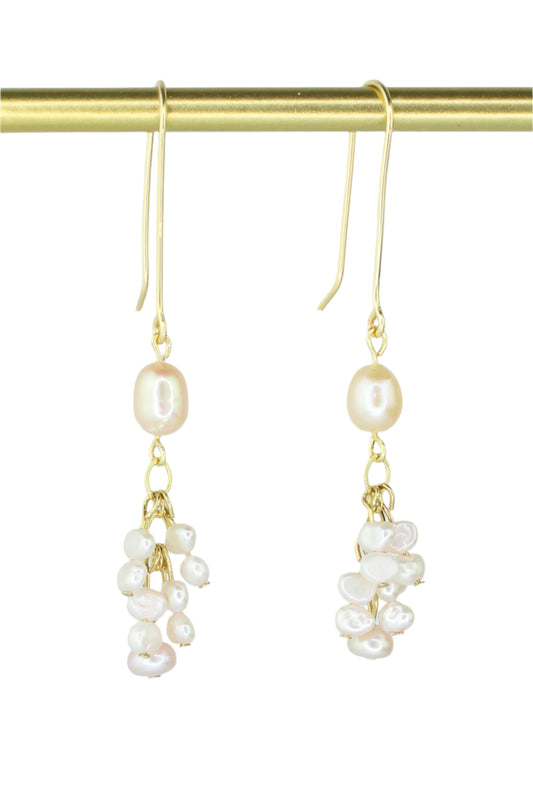 Pearl Cluster Earrings