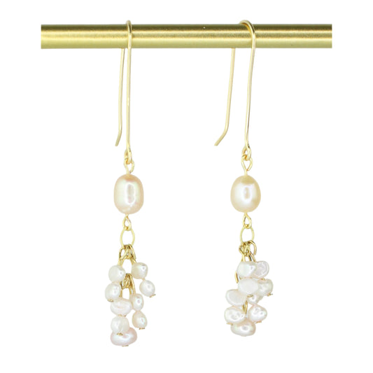 Freshwater Pearl Cluster Earrings