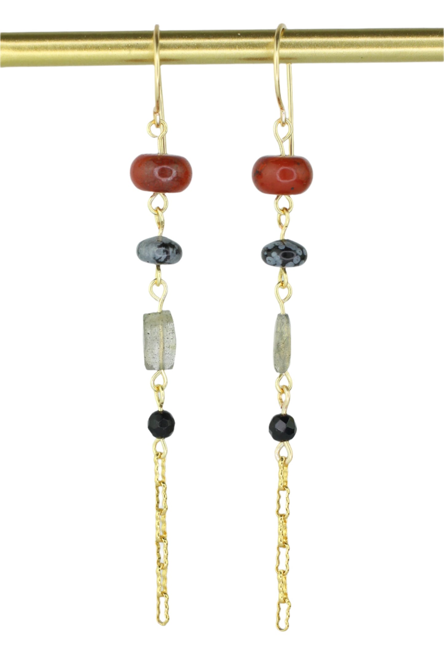 Red Jasper Multi Gemstone Earrings