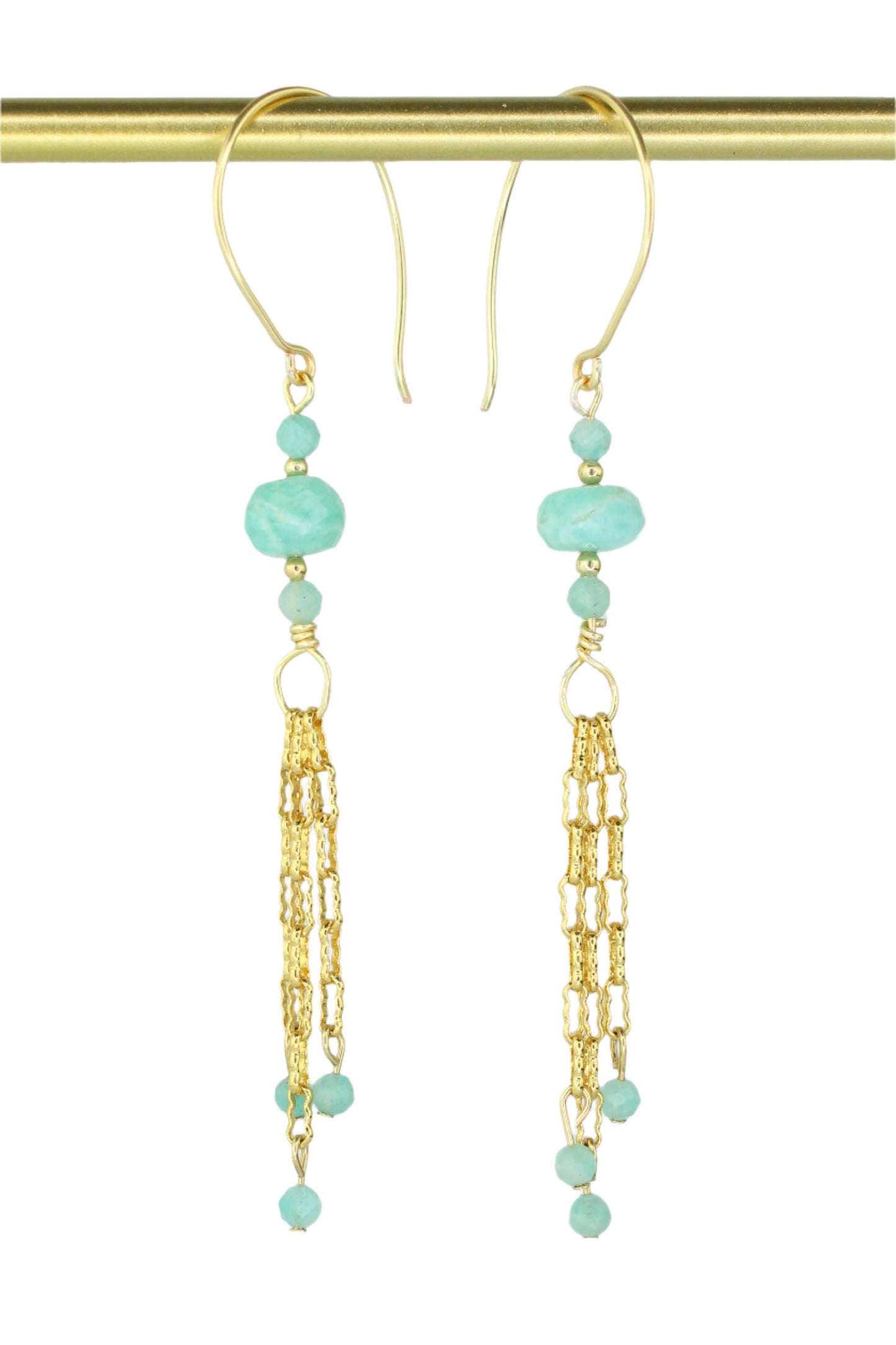 Amazonite Fringe Earrings