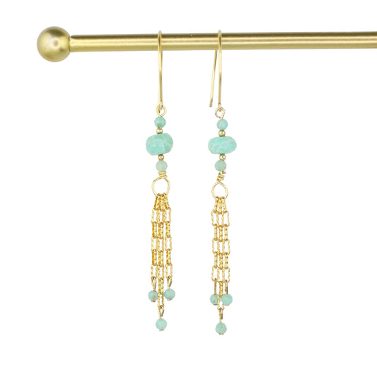 Amazonite Fringe Earrings