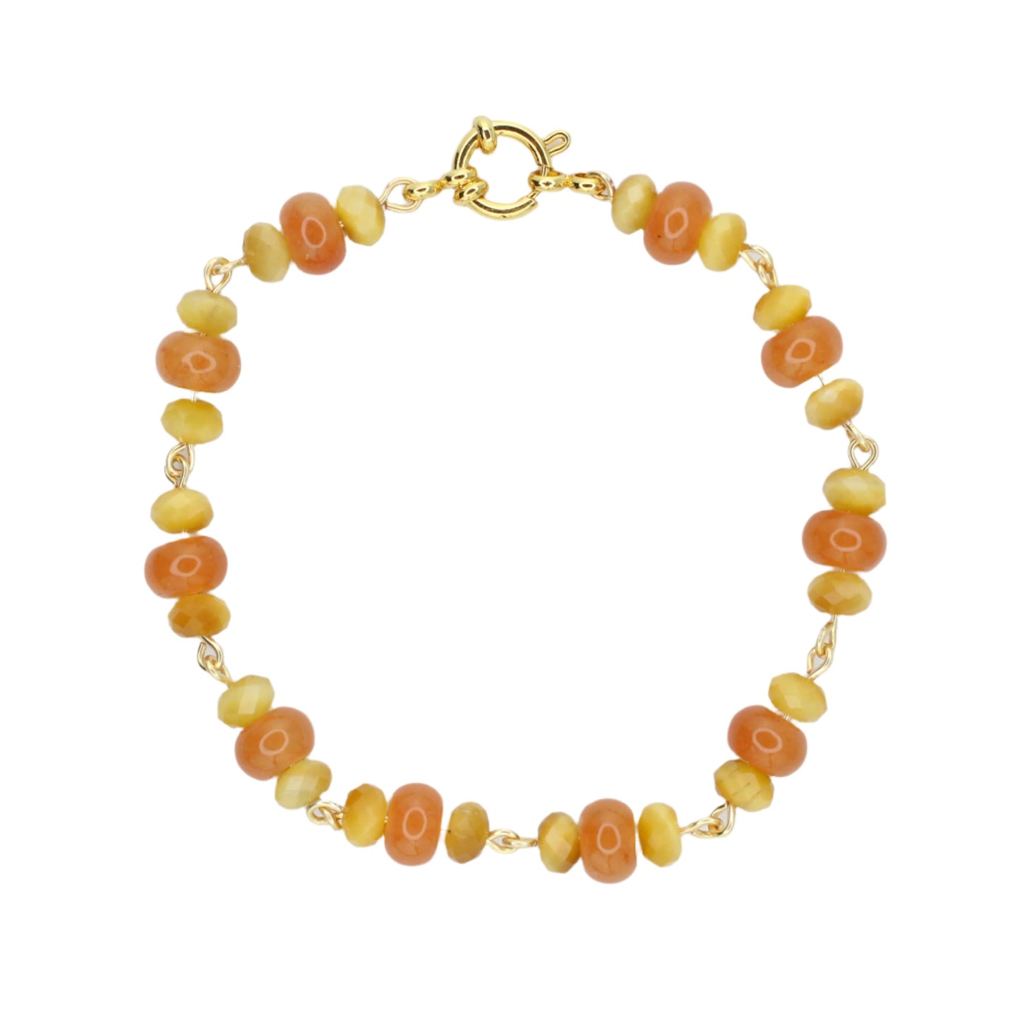 Orange Aventurine & Tiger's Eye Bracelet