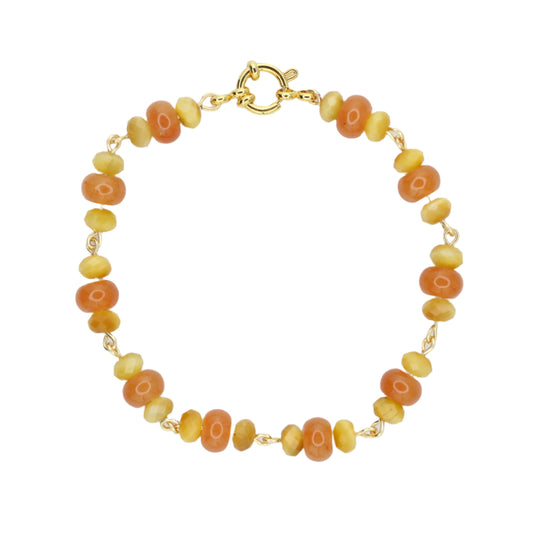 Orange Aventurine & Tiger's Eye Bracelet