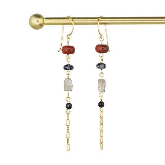 Red Jasper Multi Gemstone Earrings