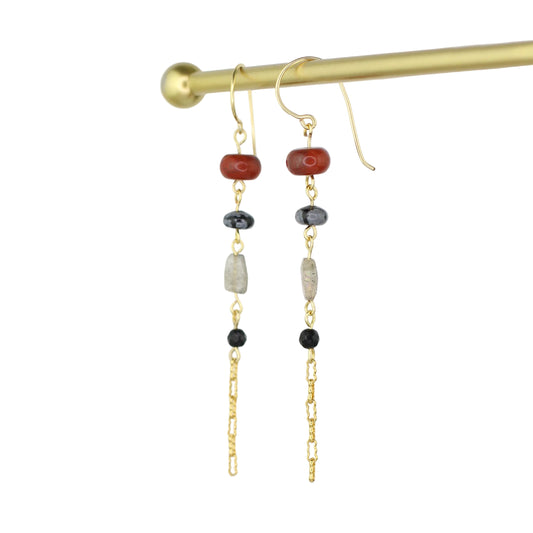 Red Jasper Multi Gemstone Earrings