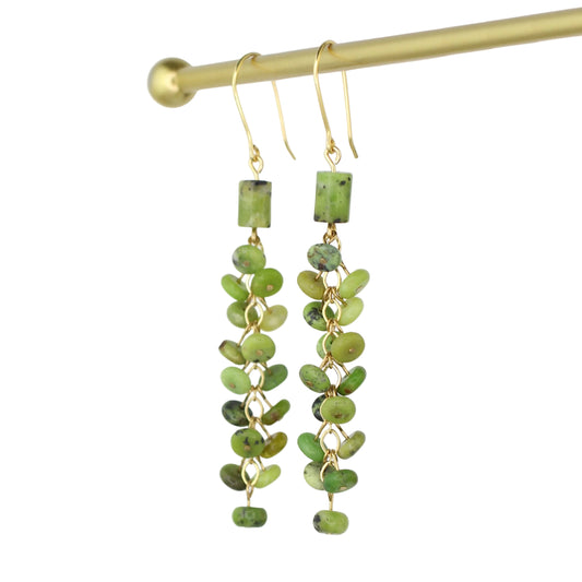 Serpentinite Cluster Earrings