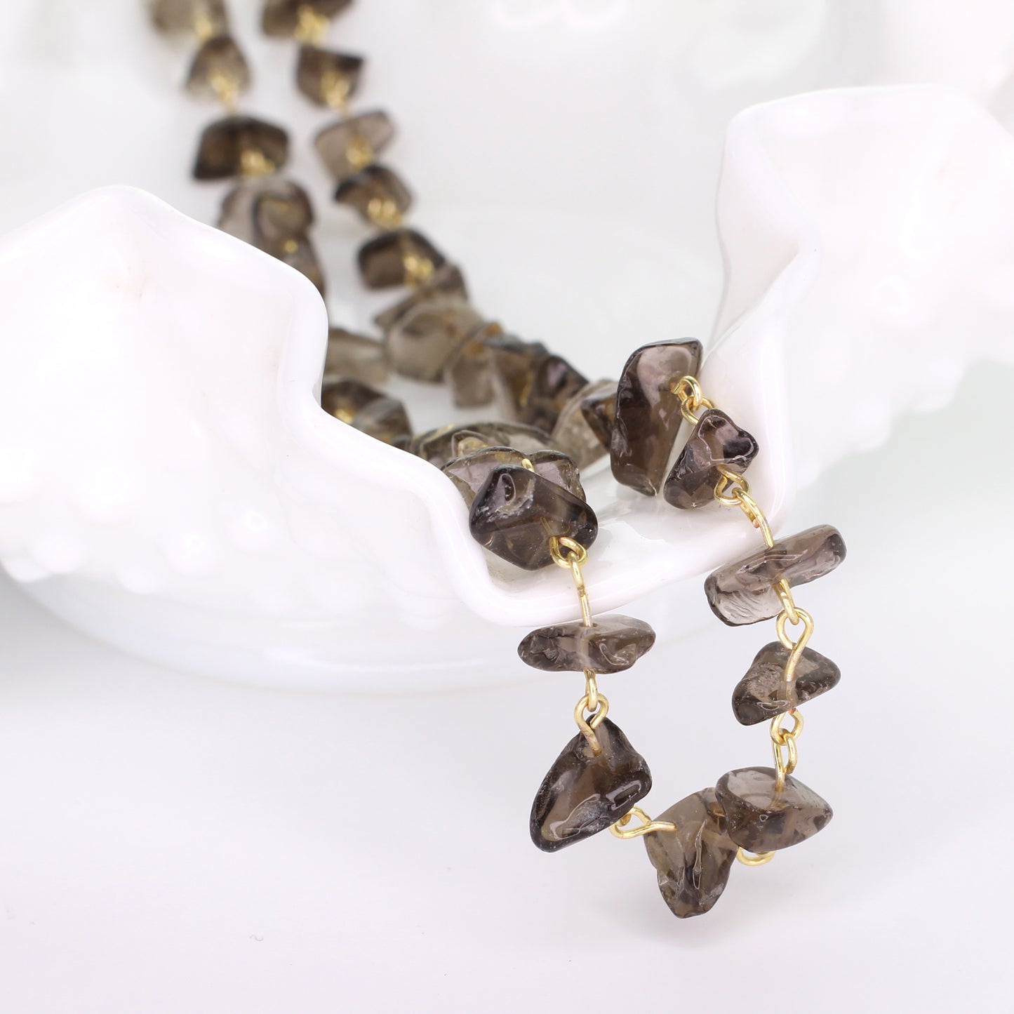 Smoky Quartz Chip Necklace