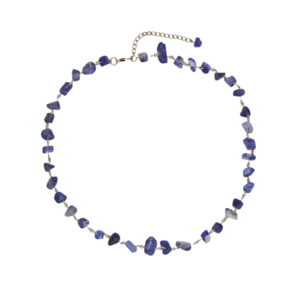 Sodalite Chip Gemstone Necklace