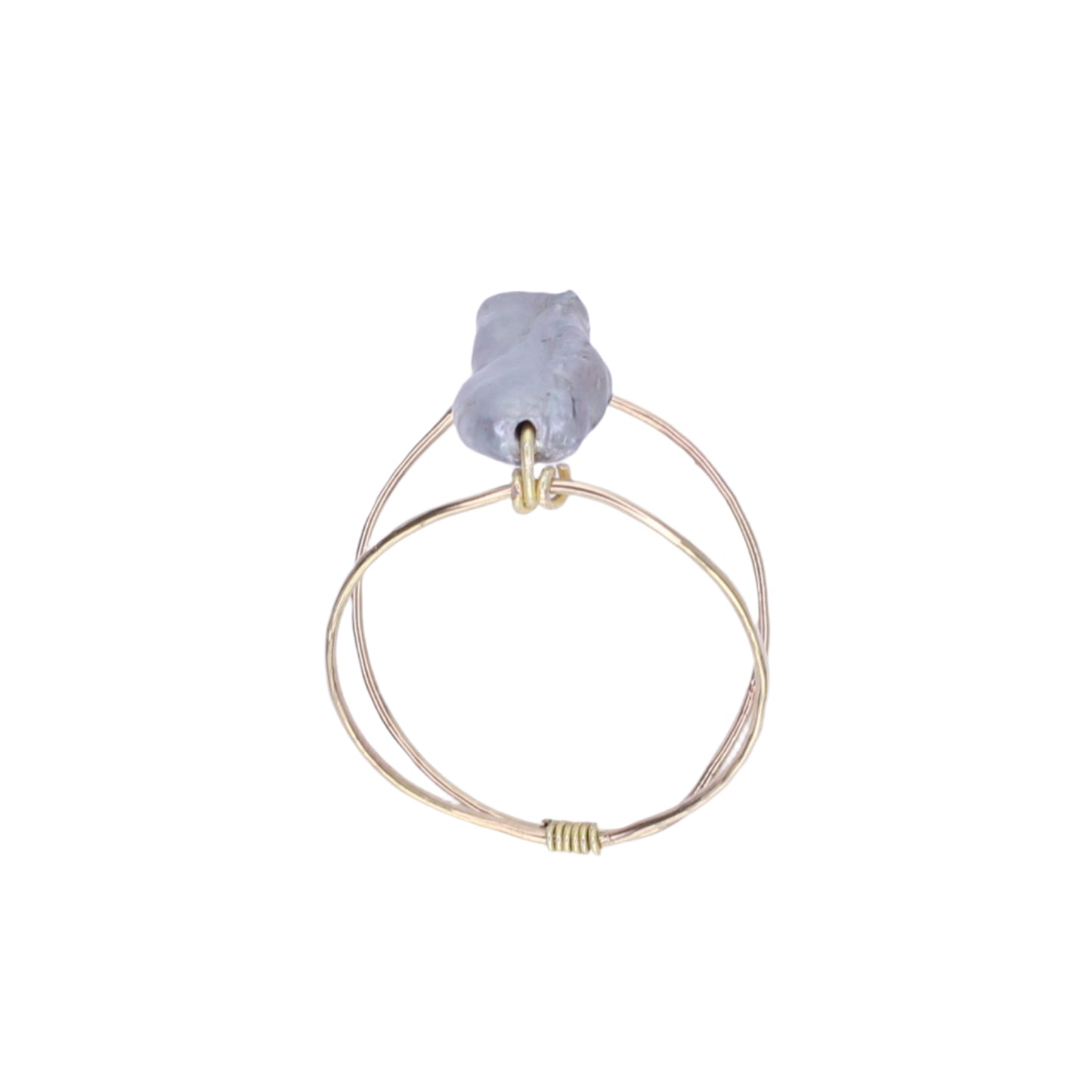 Gray Pearl Statement Ring