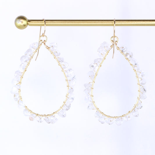 Clear Quartz Statement Earrings