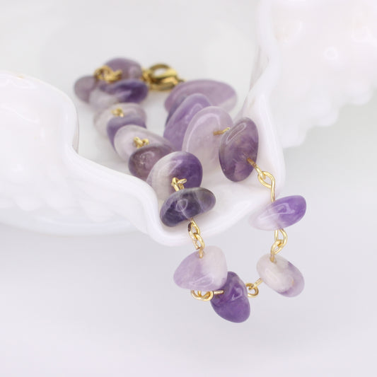 Amethyst Chip Bracelet