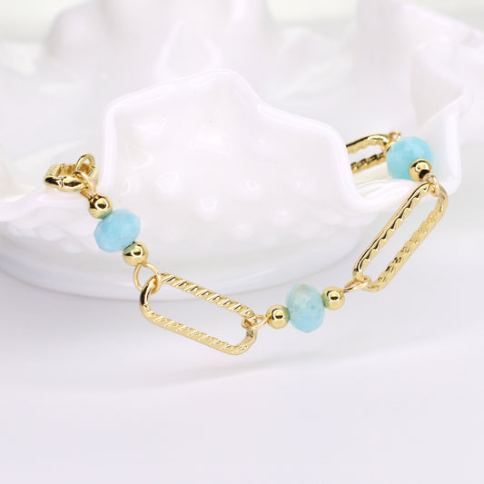 Amazonite & Chain Bracelet