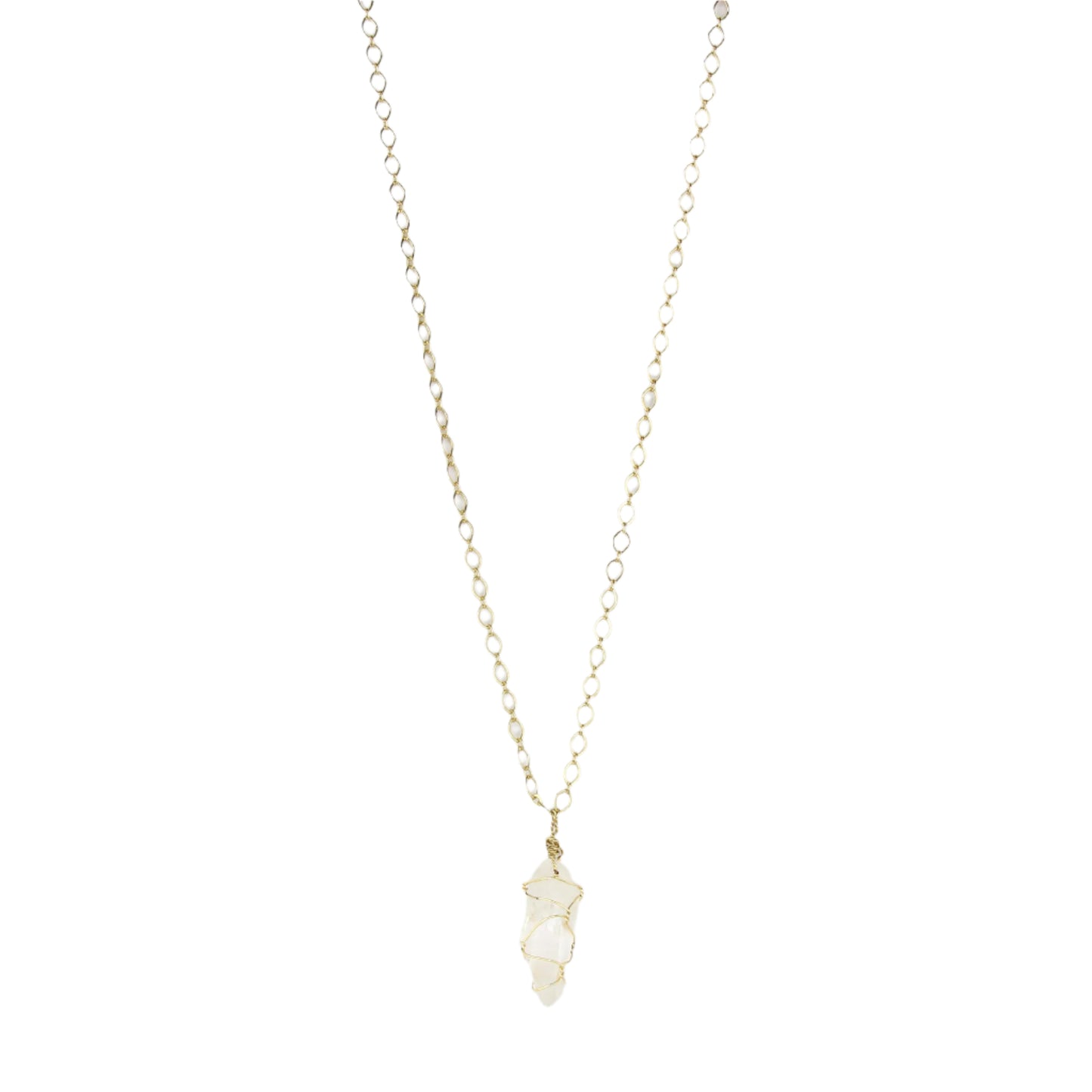 Lemurian Quartz on Chain Necklace