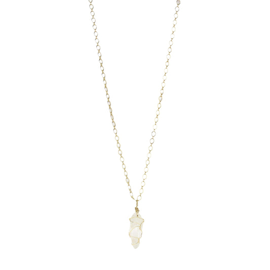 Lemurian Quartz on Chain Necklace