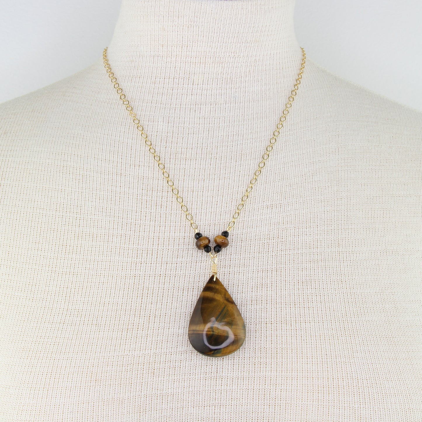 Tiger's Eye Statement Necklace