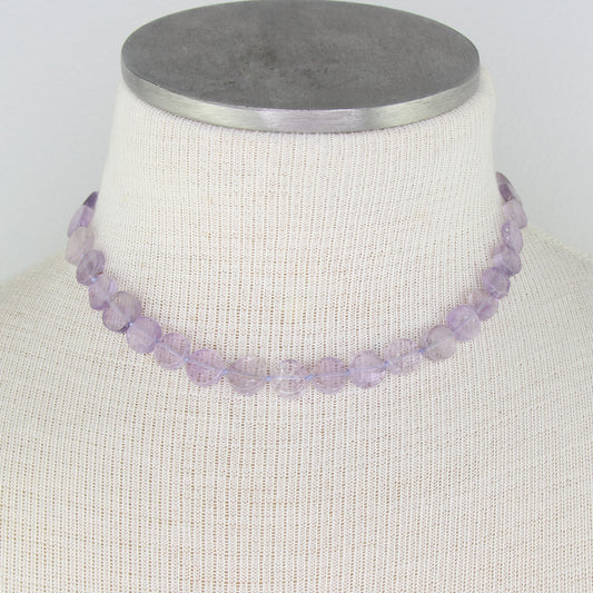 Amethyst Coin Necklace