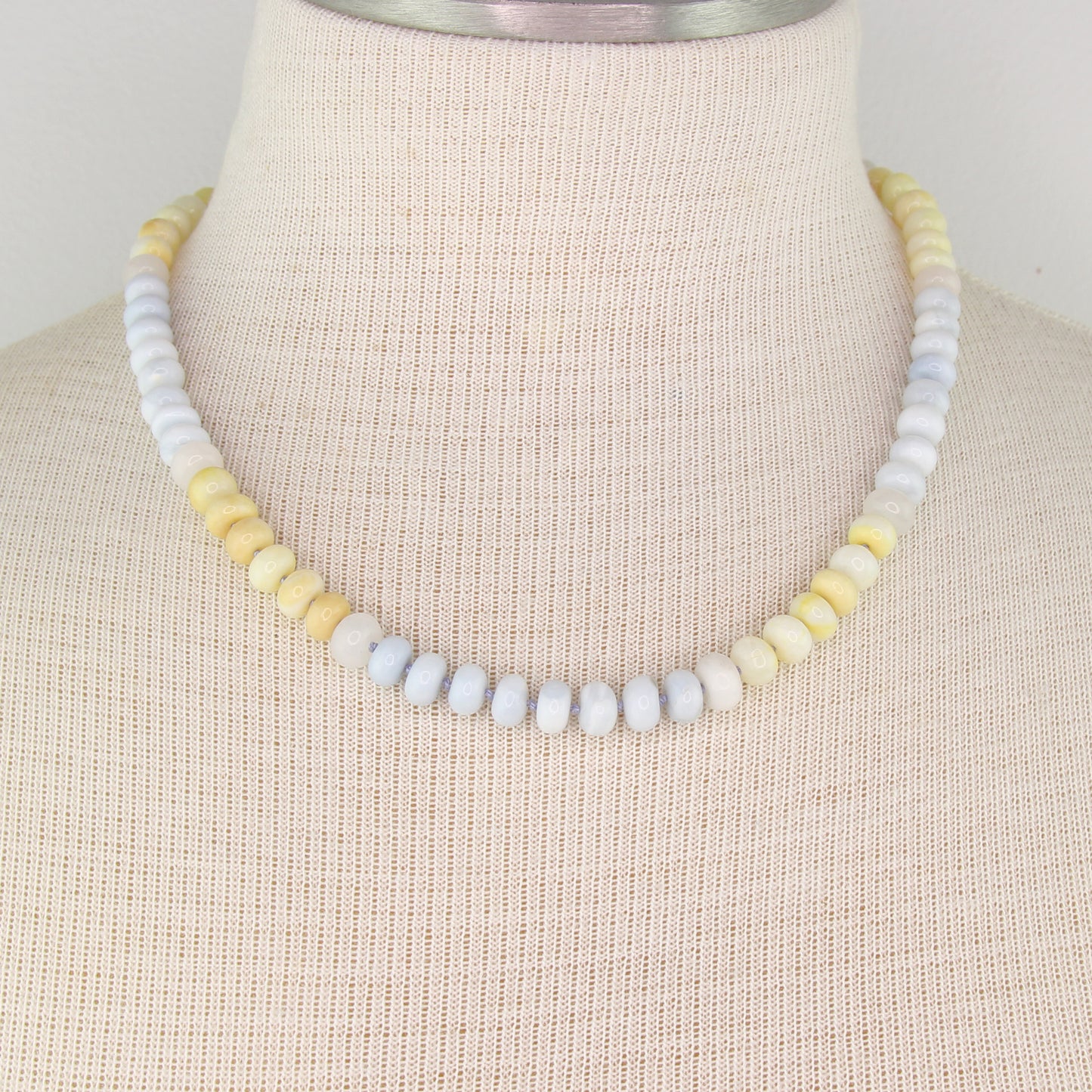 Opal & Aventurine "Denim & Daisies" Necklace